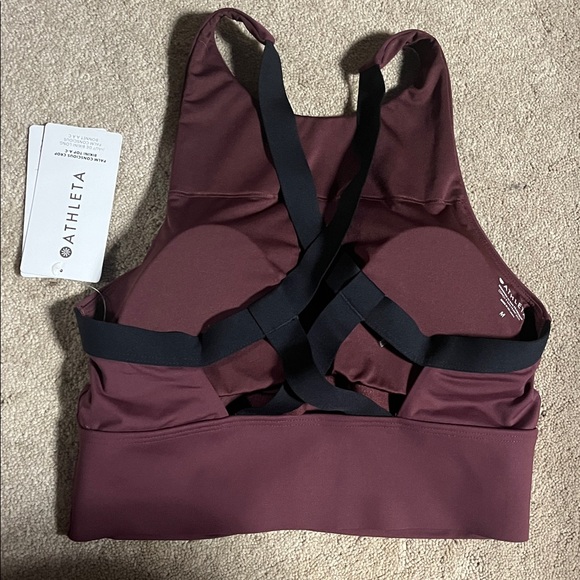 NWT ATHLETA Palm Conscious Crop Bikini Decadent chocolate - Picture 4 of 5